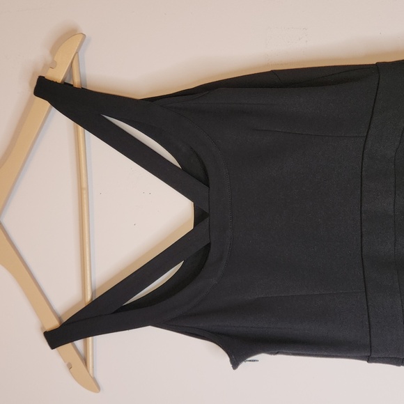 BANANA REPUBLIC Black Ponte Tank Dress Black, size 8 - Picture 3 of 13